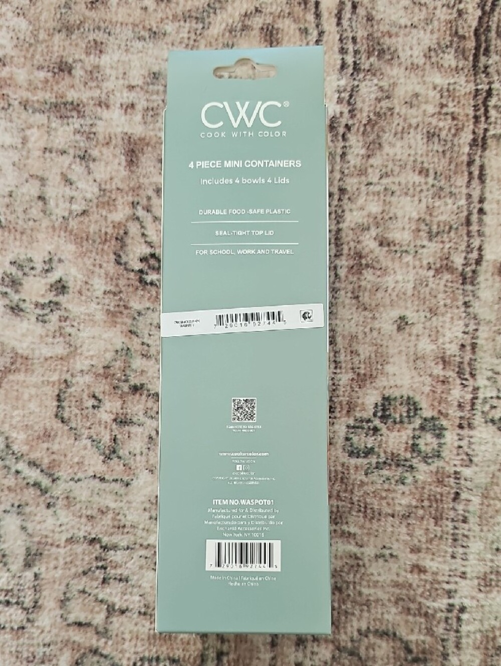 CWC Stackable Mini Containers - Multicolor & Straw Toppers - Picture 2 of 6